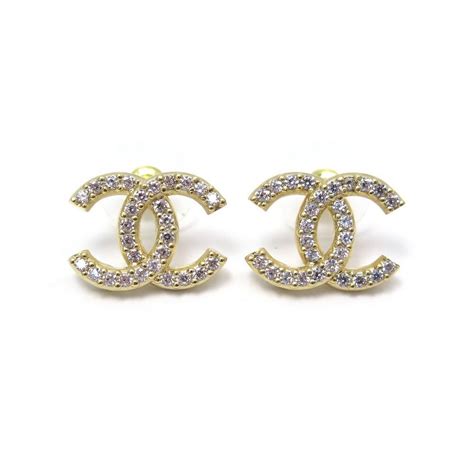 boucle d'oreille chanel cc strass|CHANEL.